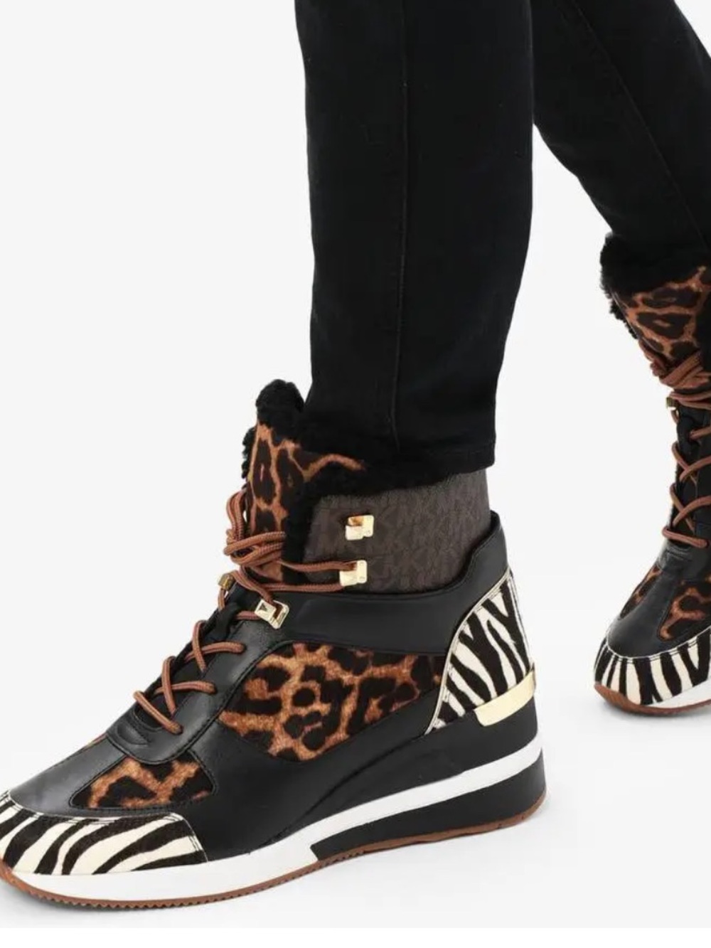 Michael Kors Liv Multi Print High-Top Sneakers